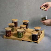 Carregar imagem no visualizador da galeria, Rack de Bambu Organizadores Retrátil e Fixo 3 Níveis