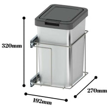 Carregar imagem no visualizador da galeria, Lixeira Para Cozinha Suprema Corrediça Deslizante Lateral 9 litros Cromado Dimec