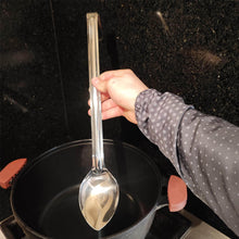 Carregar imagem no visualizador da galeria, Kit 12 Colheres para Restaurante Inox Grandes para Servir Arroz Cabo Longo Utensílios de Cozinha