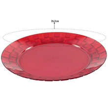 Carregar imagem no visualizador da galeria, Jogo 6 Pratos Vermelhos Grandes 26cm Crippa Servir Mesa Posta Porções Aperitivos