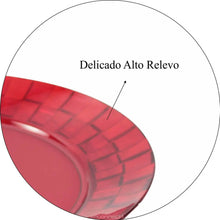 Carregar imagem no visualizador da galeria, Jogo 6 Pratos Vermelhos Grandes 26cm Crippa Servir Mesa Posta Porções Aperitivos