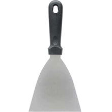 Carregar imagem no visualizador da galeria, 12 Espátulas Raspadoras Chapa Lanche 23x10cm Preta Aço Inox Cozinha Profissional