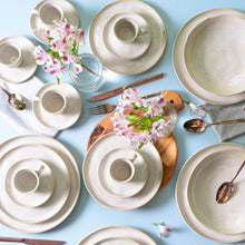 Carregar imagem no visualizador da galeria, Aparelho de Jantar 30 Peças Cerâmica Stoneware Off White Bio Latte Porto Brasil Mesa Posta
