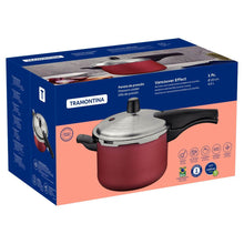 Carregar imagem no visualizador da galeria, Panela de Pressão Tramontina Antiaderente 4,5L Vermelha Vancouver Effect Starflon Max Cozinha Fogão