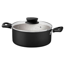 Carregar imagem no visualizador da galeria, Jogo de Panelas Tramontina Preto 5 Peças Linz Aluminio Antiaderente Starflon Max Tampa de Vidro