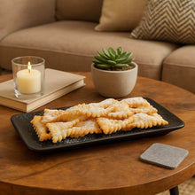 Carregar imagem no visualizador da galeria, Jogo 12 Travessas Retangulares 18x14cm em Cerâmica Preto Matte Juta Porto Brasil Petiscos Mesa Posta