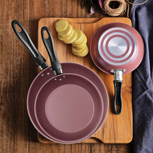 Carregar imagem no visualizador da galeria, Jogo Frigideiras Antiaderente Tramontina Não Gruda Alumínio Rosa 3 Peças Linz