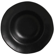 Carregar imagem no visualizador da galeria, Prato para Sobremesa Porto Brasil Cerâmica 250ml Preto Matte Orgânico 19cm Mesa Posta