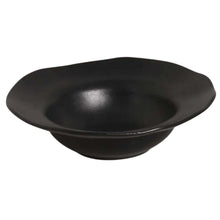 Carregar imagem no visualizador da galeria, Prato para Sobremesa Porto Brasil Cerâmica 250ml Preto Matte Orgânico 19cm Mesa Posta