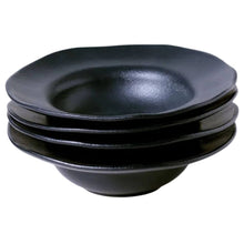Carregar imagem no visualizador da galeria, Prato para Sobremesa Porto Brasil Cerâmica 250ml Preto Matte Orgânico 19cm Mesa Posta