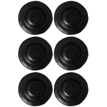 Carregar imagem no visualizador da galeria, 6 Pratos Sobremesa Orgânicos Preto Matte 250ml Porto Brasil Cozinha Servir Entradas Mesa Posta