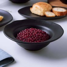 Carregar imagem no visualizador da galeria, 6 Pratos Sobremesa Orgânicos Preto Matte 250ml Porto Brasil Cozinha Servir Entradas Mesa Posta