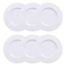 Carregar imagem no visualizador da galeria, Jogo 6 Pratos de Sobremesa Branco Pratinho Porcelana 21cm Vibrare Tramontina