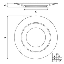Carregar imagem no visualizador da galeria, Jogo 6 Pratos de Jantar Rasos Porcelana Branco 27cm Maria Augusta Tramontina Aba Larga