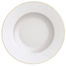 Carregar imagem no visualizador da galeria, Jogo 12 Pratos para Pão Porcelana Tramontina Elisa 17cm Borda Dourada Entrada Petiscos Restaurante Jantar