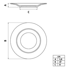 Carregar imagem no visualizador da galeria, Jogo 12 Pratos para Pão Porcelana Tramontina Elisa 17cm Borda Dourada Entrada Petiscos Restaurante Jantar