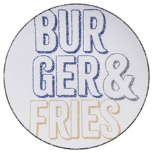 Carregar imagem no visualizador da galeria, Prato Raso Hambúrguer Lanche Temático 25cm Texas Porcelana Decorada Mesa Posta Tramontina