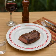 Carregar imagem no visualizador da galeria, Prato Raso Branco Decorado Porcelana 28cm Churrasco Classic Avulso Tramontina