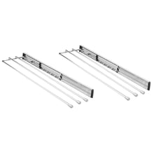 Carregar imagem no visualizador da galeria, Kit 2 Suportes Porta Toalhas Panos de Prato Triplo 41cm Cromado Corrediça Masutti Copat Armário Cozinha