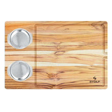 Carregar imagem no visualizador da galeria, Kit 3 Tábuas de Carne com Bandeja Corte Servir Churrasco 44cm Stolf Cozinha Churrasqueiro