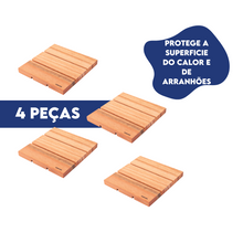 Carregar imagem no visualizador da galeria, Kit com 4 Descansos de Panela de Madeira Essence