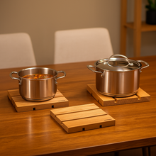 Carregar imagem no visualizador da galeria, Kit com 4 Descansos de Panela de Madeira Essence