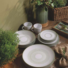 Carregar imagem no visualizador da galeria, Jogo 12 Pratos Rasos de Jantar 25cm em Porcelana Tramontina Lineare Mesa Posta Restaurante Buffet