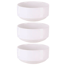 Carregar imagem no visualizador da galeria, Kit 3 Tigelas Pequenas Cumbuca Porcelana Empilhável Frutas Sobremesa Tramontina Paola