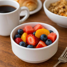 Carregar imagem no visualizador da galeria, Kit 3 Tigelas Pequenas Cumbuca Porcelana Empilhável Frutas Sobremesa Tramontina Paola