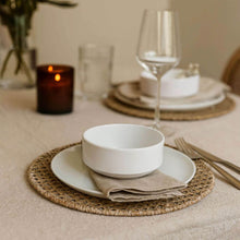 Carregar imagem no visualizador da galeria, Kit 3 Tigelas Pequenas Cumbuca Porcelana Empilhável Frutas Sobremesa Tramontina Paola