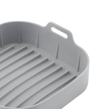 Carregar imagem no visualizador da galeria, Forma Quadrada de Silicone para Air Fryer Cinza 20x7cm Lyor Reutilizável Carne Bolo