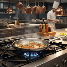 Carregar imagem no visualizador da galeria, Frigideira Profissional de Indução 3,4L Brinox Aço Inox 32cm Fundo Triplo Restaurante Cozinha Industrial