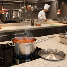 Carregar imagem no visualizador da galeria, Jogo de Panelas 3 Peças Brinox Profissional Inox 24cm Fundo Triplo com Tampa Cozinha Industrial