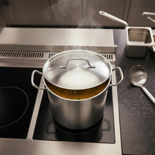 Carregar imagem no visualizador da galeria, Jogo de Panelas 3 Peças Brinox Profissional Inox 24cm Fundo Triplo com Tampa Cozinha Industrial