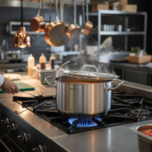 Carregar imagem no visualizador da galeria, Jogo de Panelas Profissionais Brinox 32cm Inox Fundo Triplo Cozinha Industrial Restaurante