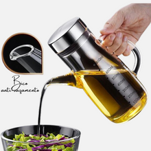 Carregar imagem no visualizador da galeria, Galheteiro de Vidro 800ml com Bico Antivazamento Inox