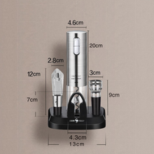 Carregar imagem no visualizador da galeria, Abridor de Vinho Elétrico USB Inox com Base Elegance