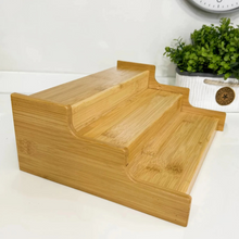 Carregar imagem no visualizador da galeria, Rack de Bambu Organizadores Retrátil e Fixo 3 Níveis