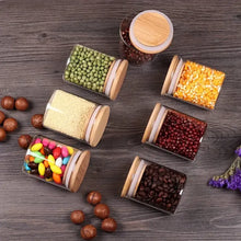 Carregar imagem no visualizador da galeria, Porta Temperos com Tampa de Bambu – Kit com 6 Unidades de 200ml | Casa Splendida