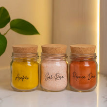 Carregar imagem no visualizador da galeria, Kit Potes 200ml com Tampa de Cortiça Elegância Natural
