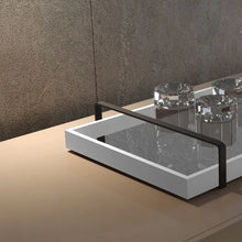 Carregar imagem no visualizador da galeria, Bandeja Off White Espelhada com Alças Casa Splendida
