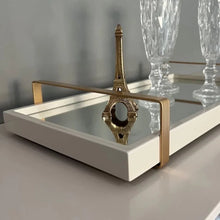 Carregar imagem no visualizador da galeria, Bandeja Off White Espelhada com Alças Casa Splendida