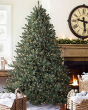 Carregar imagem no visualizador da galeria, Árvore de Natal Classic Blue Spruce com Galhos Articulados, Suporte Metálico e Micro LEDs Embutidos