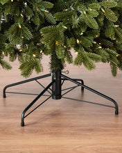 Carregar imagem no visualizador da galeria, Árvore de Natal Verde Tradicional com Galhos Articulados, Suporte Metálico e Micro LEDs Embutidos
