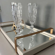 Carregar imagem no visualizador da galeria, Bandeja Off White Espelhada com Alças Casa Splendida
