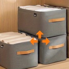 Carregar imagem no visualizador da galeria, Kit 4 Organizadores Dobráveis p/ Roupas – Cinza ou Caqui