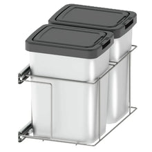 Carregar imagem no visualizador da galeria, Lixeira Dupla para Cozinha Suprema Corrediça Deslizante Lateral 9 litros Embutir Dimec
