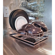 Carregar imagem no visualizador da galeria, Escorredor de Louça Inox com Bandeja 26x41x8,5cm Pia ou Armário Masutti
