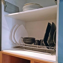 Carregar imagem no visualizador da galeria, Escorredor de Louça Inox com Bandeja 26x41x8,5cm Pia ou Armário Masutti
