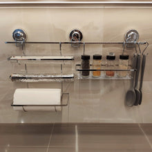 Carregar imagem no visualizador da galeria, Barra com Ventosa para Pendurar Utensílios de Cozinha Suporte 70cm Aço Cromado
